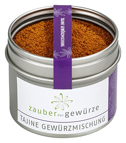 Zauber der Gewürze Tajine Gewürz, Gewürzmischung für marokkanische Tajine und andere orientalische Gerichte, Premium-Qualität in wiederverschließbarer Aroma-Dose, 50 g