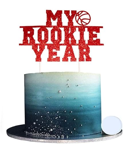 My Rookie Year Basketball Cake Topper, Rookie Of The Year Basketball Cake Topper For Basketball Theme Birthday Party Cake Decorations #TOP3