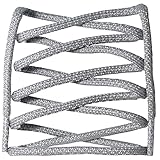 LitLaces - 3M Reflective Round Rope Shoe Laces for Running Shoes (Gray, 36')