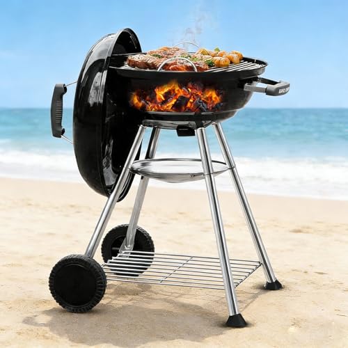 BEAU JARDIN 18 Inch BBQ Charcoal Grill for Outdoor Cooking