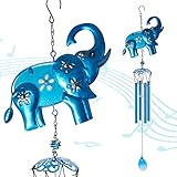 Layssa Wind Chime Outdoor/Indoor WindChimes Elephant Mobile Wind Catcher Romantic Wind Chime Stained
