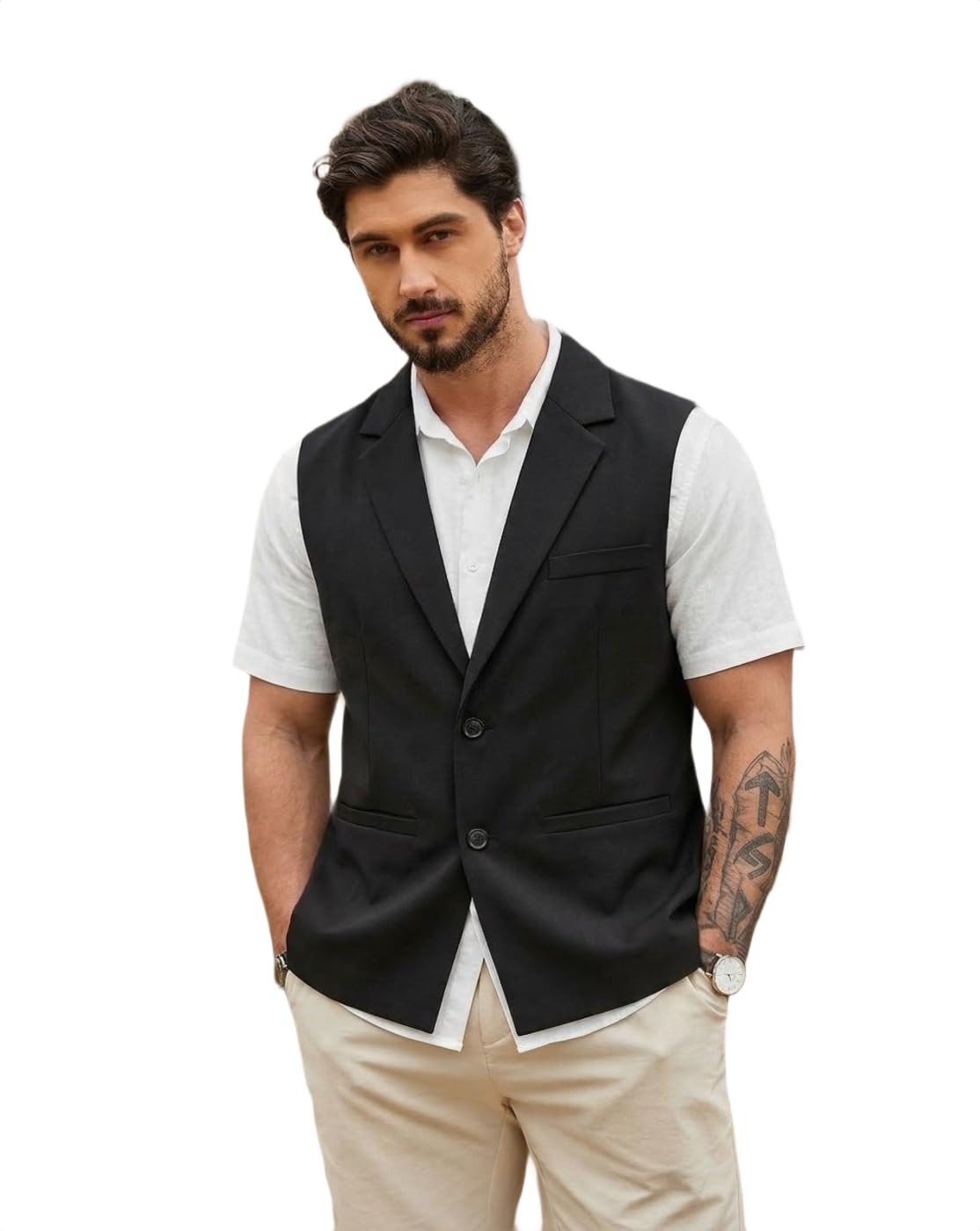 maykr Men Solid Waist Coat,Formal Waistcoat-picture-14