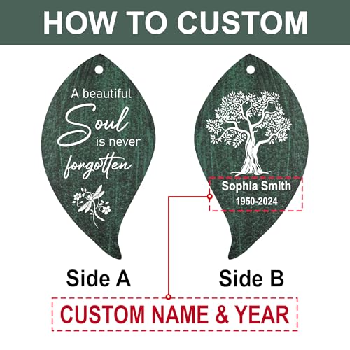 Image of ASTARIN Cardinal Memorial Wind Chimes, Personalized 26 inch Small Metal Symphthy Wind Chime, Bereavement Gift for Loss of Loved One Father Mother, Dragonflie Damselflie Decor for Outside Patio Garden
