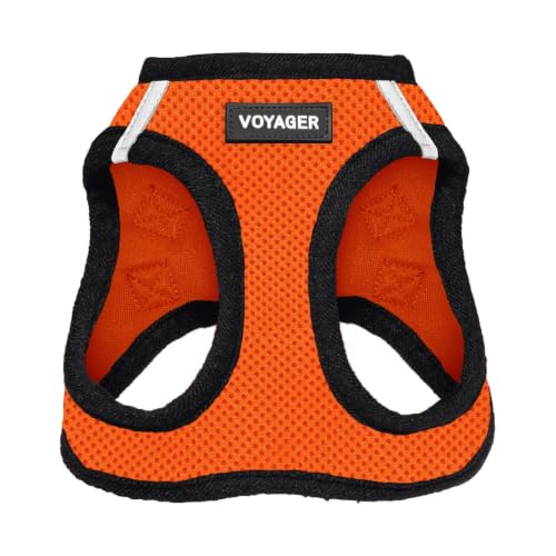 Image of Voyager Step-in Air Dog Vest Harness - Orange /Black Trim, Small