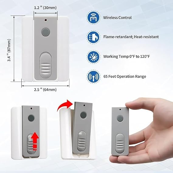 زر ضغط لاسلكي Topens Tc173 لفتحة البوابة المنزلقة المتأرجحة تلقائيًا وملحق المفتاح المحمول المثبت على السطح