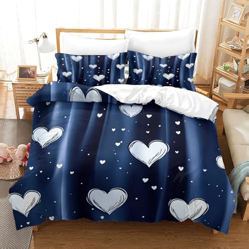 Housse de couette imprimée motif dessin main parure super douce