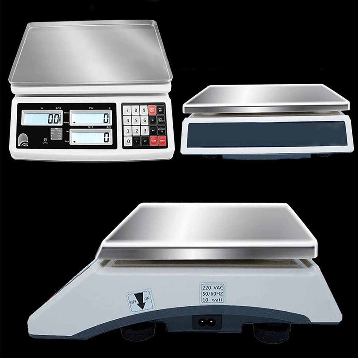Bilancia Digitale per conteggio Industriale da 66 libbre/30 kg, 1 g, per Pezzi e Monete, Display LCD, Bilancia Elettronica in Grammi per bil