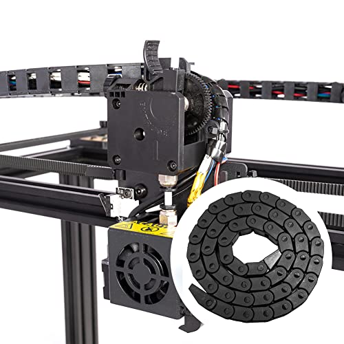 Miniatura 4 de Cable De Cadena De Arrastre, Cadena De Transmisión De Plástico, Cadena De Arrastre De Nylon Negro Soporte De Cable, Para Máquinas Cnc De Cableado De Impresoras 3d 1m 10 10mm Tokaneit