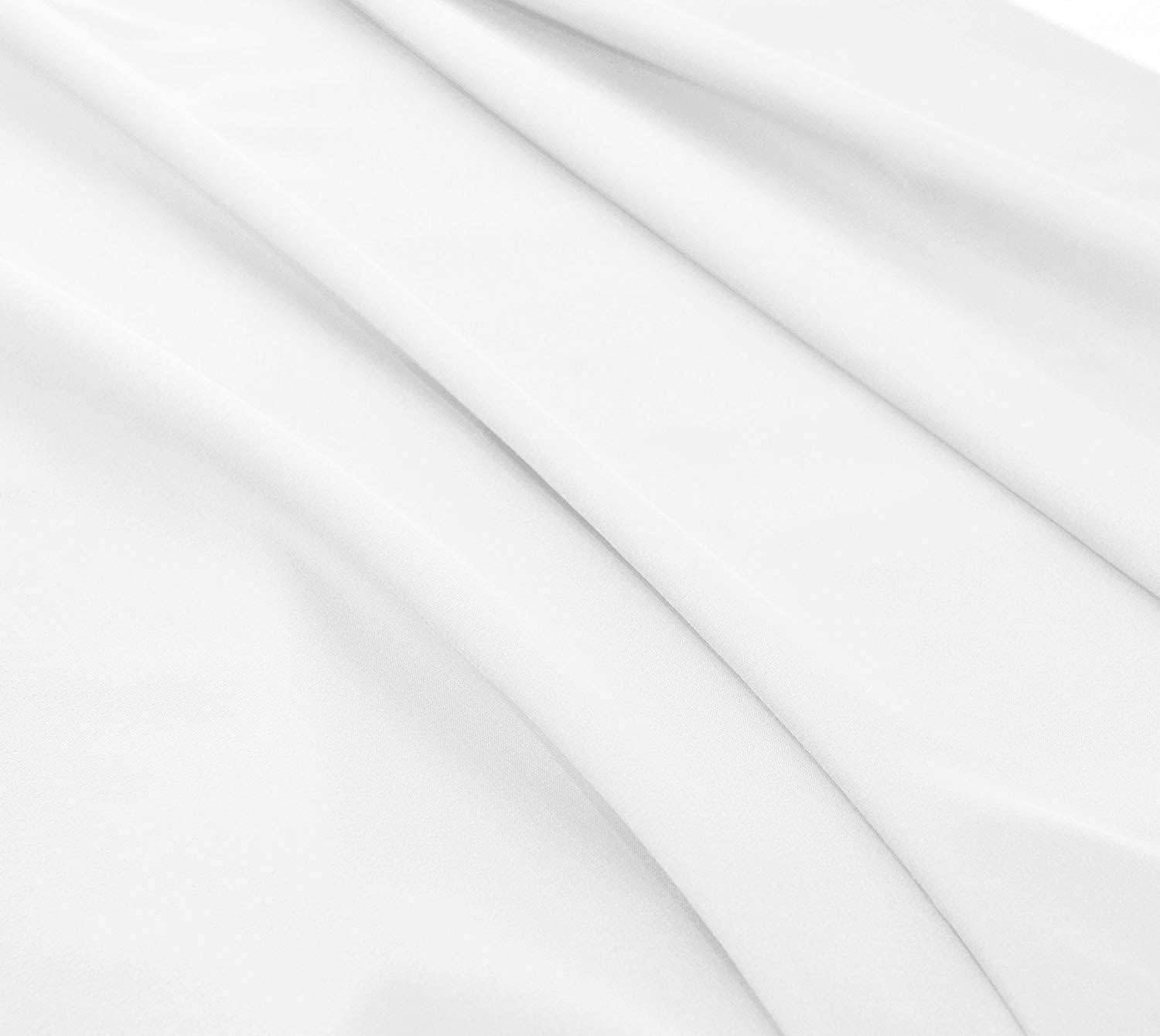 Shreem Linen Microfiber RV Sheet Sets, 72x80 Camper King, White Solid, Bed Sheets for Campers, RV's & Travel Trailers Fit Mattress up to 12 Inch deep Pocket