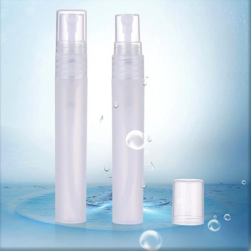 Miniatura 3 de Paquete de 20 botellas vacías hidratantes de 0.3 fl oz de repuesto portátil a granel atomizador en aerosol para viaje (plástico blanco mate)