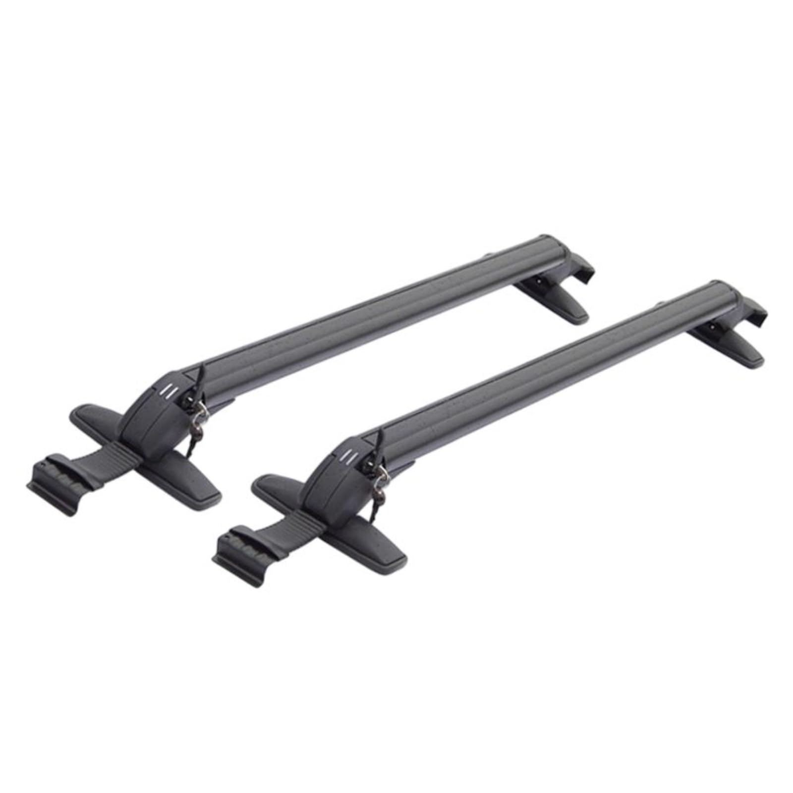 Baoblaze Barras de Techo de Coche Universales Portaequipajes Travesaños y Aleación de Aluminio con Cierre de y Cubierta Texturizada Carga 150 Kg Adecuadas para Equipaje Deportes y Escapadas