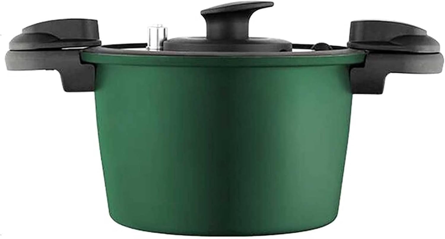 Olla sopera antiadherente UOOD 5.5L, apta inducción, color verde