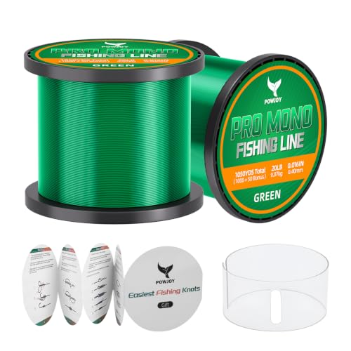 Image of Monofilament Fishing Line with Knot Guide Card, Tangle-Free Snap Ring for No More Mess, Low Memory Smooth Casting Nylon Mono String, 15 /20 /30 /50 /80LB, 220-1050 Yards