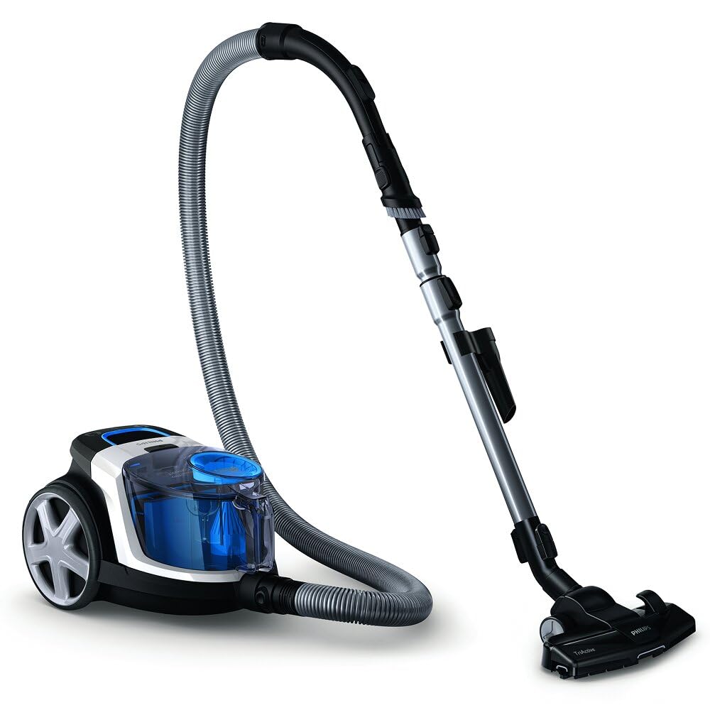 Aspirapolvere senza sacco Philips PowerPro Compact – Leggero, Potenza di Aspirazione 900 W, Bocchetta TriActive Per Pavimenti Duri e Tappeti, Filtro HEPA H13 Antiallergico, PowerCyclone 5 (FC9332/09)