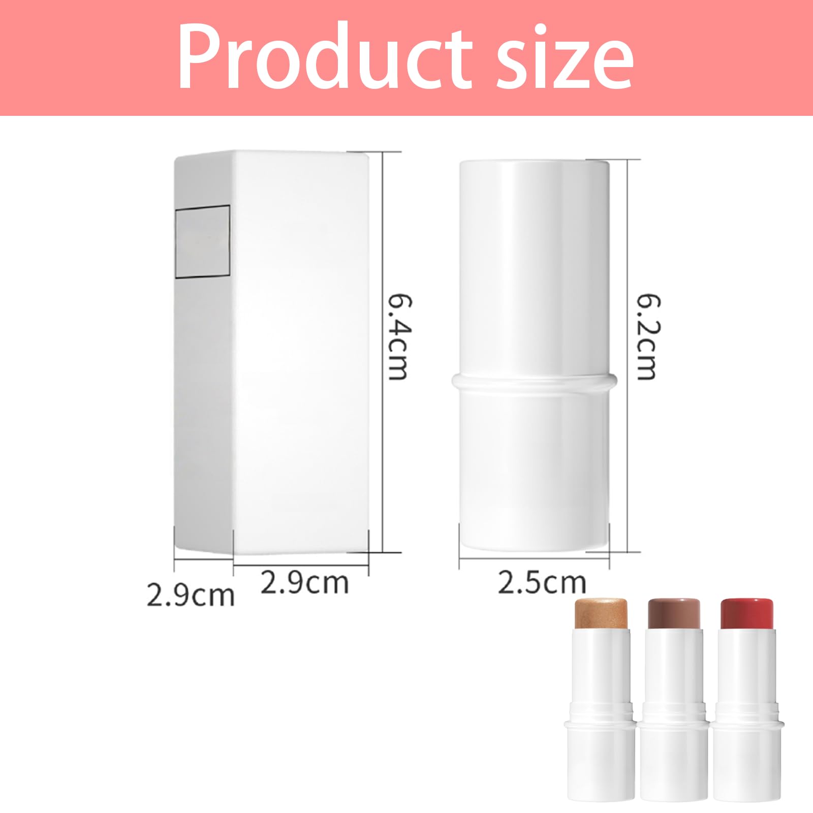 SSKHE Makeup Stick Kit, Highlighter Makeup, Contour Stick, Bronzer Stick & Blush Stick Trio, Cream Face Contour Set - Image 2