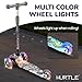Hurtle Mini Kickboard Scooter for Kids - Height Adjustable 25''-28'', Lightweight 3-Wheel with LED Light-up Wheels, Anti-Slip,Indoor/Outdoor Fun, Micro Scooters for Ages 2-5 (Real Tree)