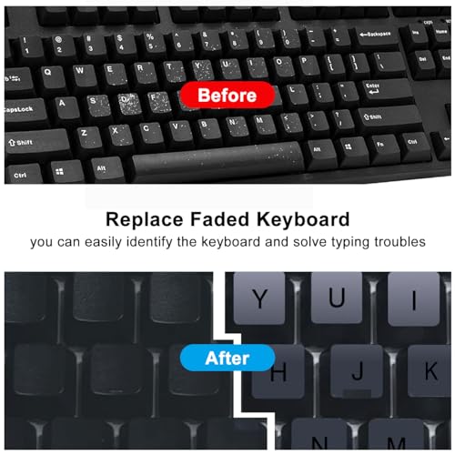 Pegatinas para Teclado Boaulee 2PCS Color Gris Degradado miniatura 4
