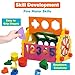 Shumee Handmade 4-in-1 Shape Sorter Toy For Kids-1+Years | Learn Alphabets, Time,...