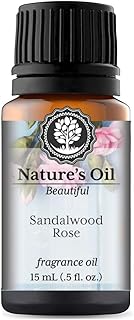 Sandalwood Rose Fragrance Oil (15ml) for Perfume, Diffusers, Soap Making, Candles, Lotion, Home Scents, Linen Spray, Bath Bombs, Slime