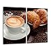 Produktbild FTB Gsmarkt | Herdabdeckplatten Schneidebrett Spritzschutz Set 2x30x52 | Bild auf Glas | Sicherheitsglas Gehärtetes Glas Bild | Motiv Kaffee