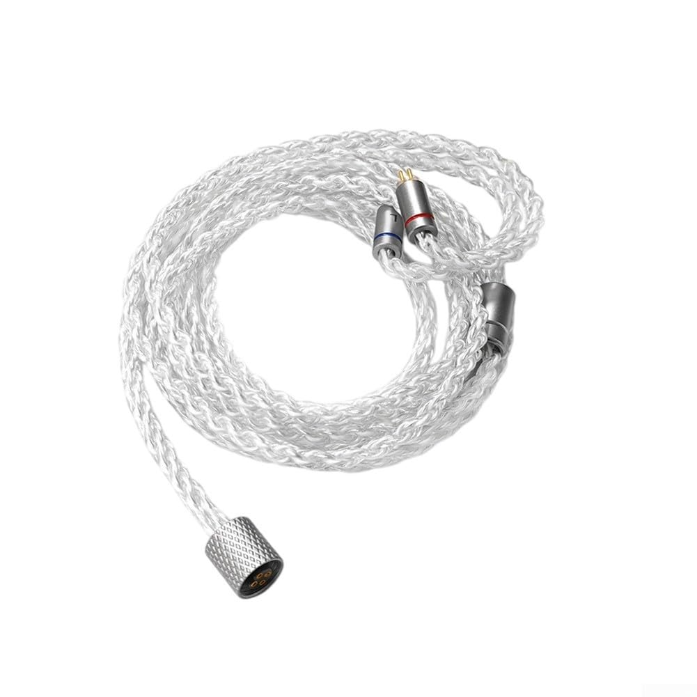 Cavo per cuffie in rame placcato argento singolo con connettori di tipo C da 4,4 mm e 3,5 mm per sistemi audio audiofili Qualità del suono migliorata 1. Per cavo d'argento da 2 metri (3 in 1)