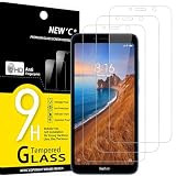 NEW'C 3 Pezzi, Vetro Temperato per Xiaomi Redmi 7A, Pellicola Prottetiva Anti Graffio, Anti-Impronte, Senza Bolle, Durezza 9H, 0,33mm Ultra Trasparente, Ultra Resistente