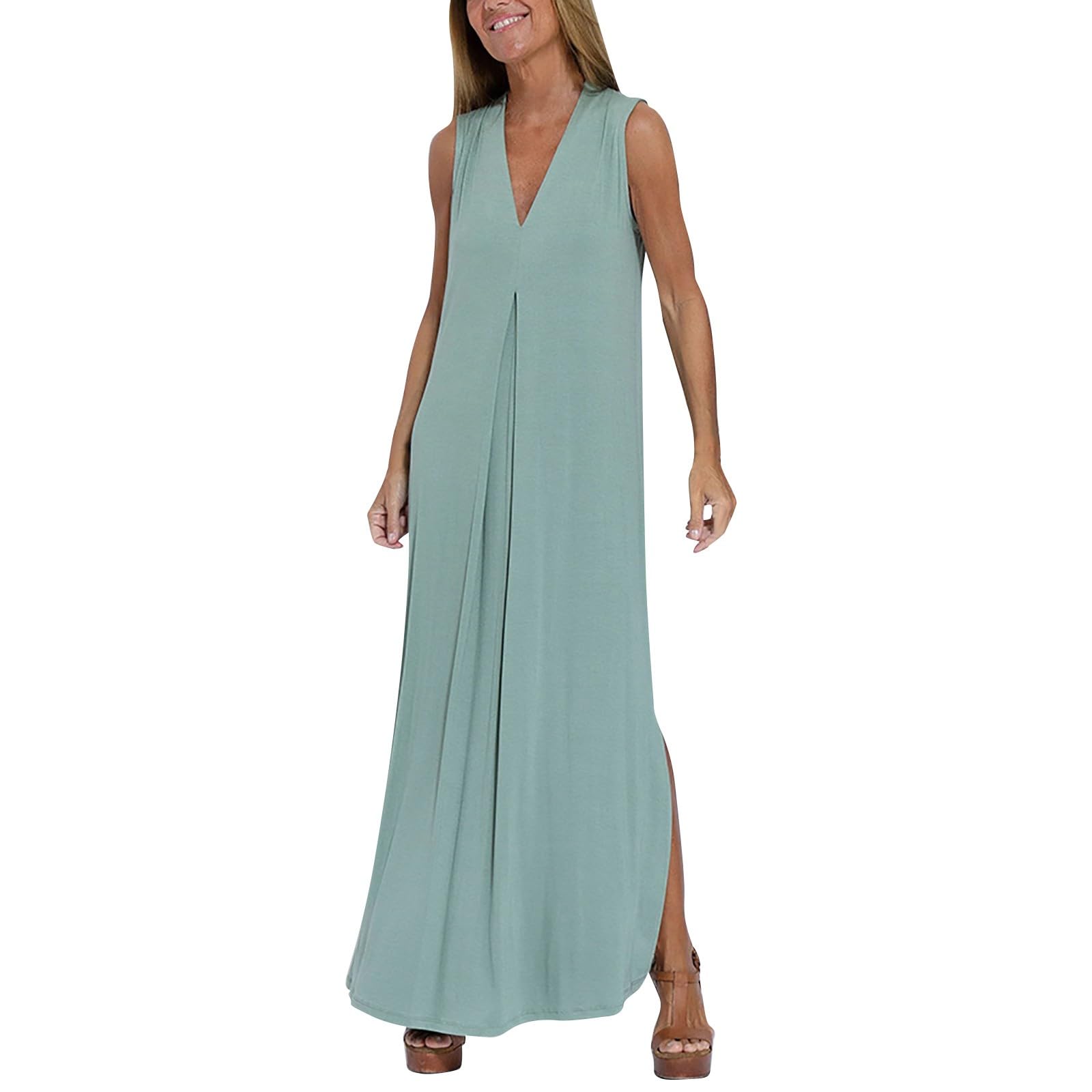 AMDOLE Ofertas del día Vestidos de verano para mujer, vestido de fiesta, rojo, blanco y azul, vestidos de fiesta para mujer, vestido de manga larga, maxi sexy, regalos de San Valentín, liquidación, artículos