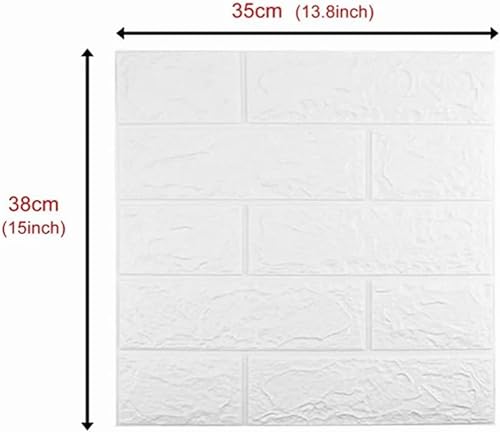 Miniatura 9 de 10 paneles de pared de ladrillo sintético, paneles de pared 3D, autoadhesivos, impermeables, cortables, azulejos de pared para despegar y pegar para