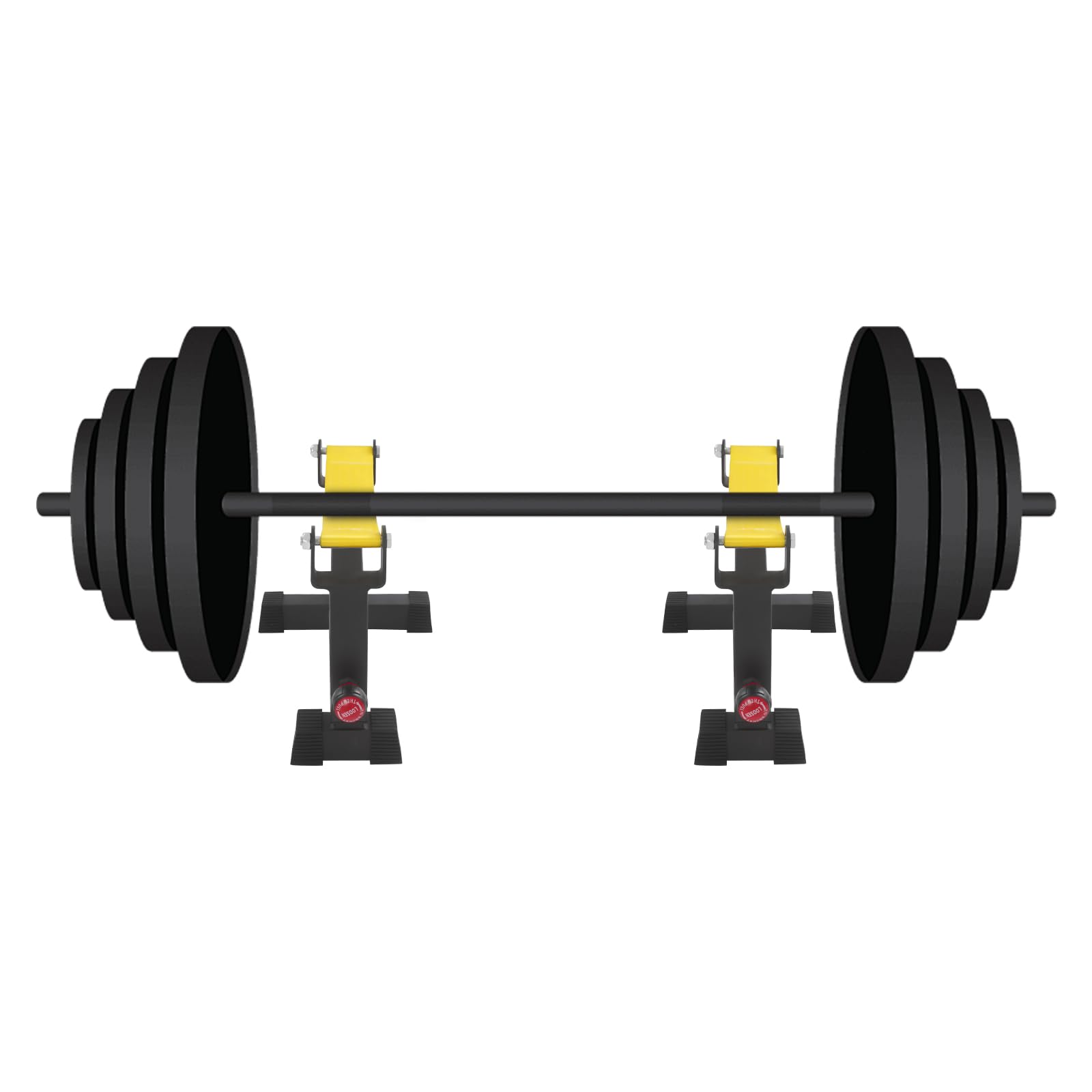 Set di 2 supporti per sollevamento pesi, in acciaio al carbonio, per bilanciere e squat, regolabile in altezza, fino a 300 kg, per esercizi di sollevamento