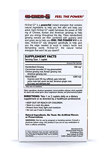 Hi-EnerG Triple Ginseng Energy Supplement, 500 mg, 20 servings - Image 4