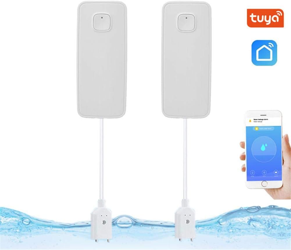QueenHome WiFi Water Leak Detector Water Leak Alarm, Protection Detector Against Overflow Alarm Remote Control Mobile Remote Control