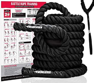 Battle Ropes with Foldable Poster and Anchor KIT. Full Body Workout Equipment