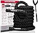 FireBreather Training Poly Dacron Battling Rope with Protective Sleeve and Handles, 50 Feet - 1.5 Inch-Thick