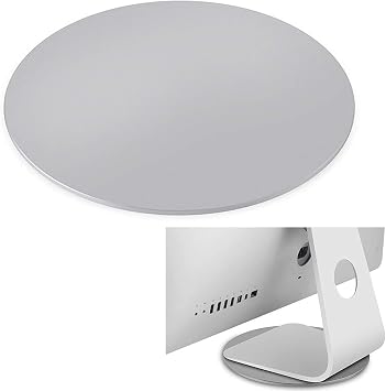 360 Rotation Monitor Swivel Base, Silver Aluminum Alloy Computer Screen Monitor Turntable Stand Flat Panel TV Rotating Swivel Base Mat for iMac,Laptop,Potted Plants,Arts & Crafts and More