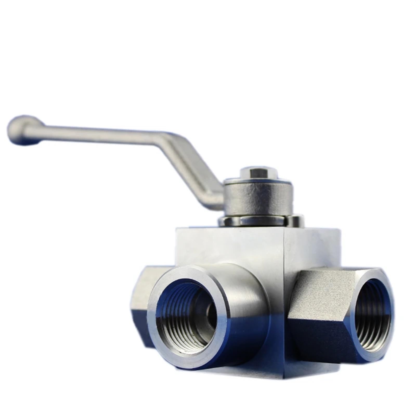 Robinet à boisseau sphérique hydraulique en acier inoxydable durable type L