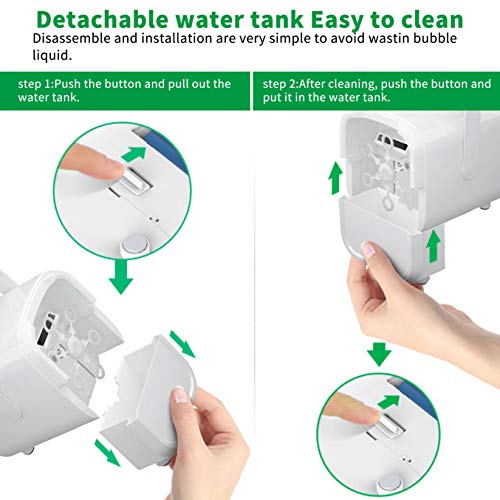 efluky Bubble Machine,Automatic Bubble Blower,2 Speed Portable Professional Bubble Maker for Outdoor/Indoor Party Birthday,Plug in or Battery Driven Bubble Toys,White