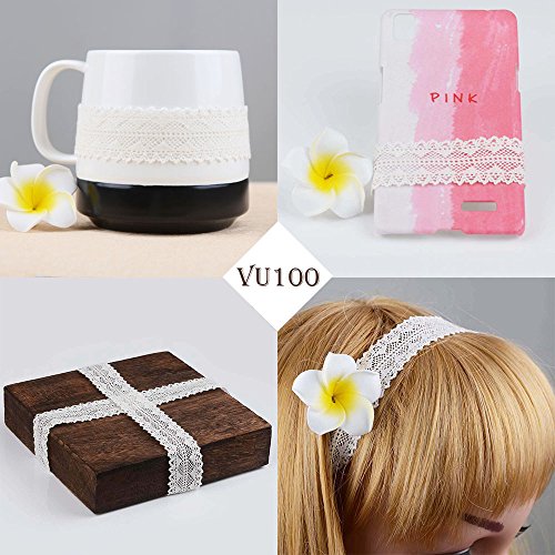 Vu100 Crochet Lace Trim Ribbon Cotton, 1-1/4 Inches Sewing Lace Fabric Trim, For Gift Wrapping Lace Ribbon Diy Craft Wedding Decor(10Yards, Beige) #TOP4