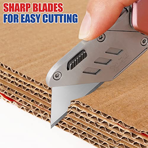 image for DIYSELF 50 Pack Utility Knife Blades, SK5 Steel Box Cutter Blades with