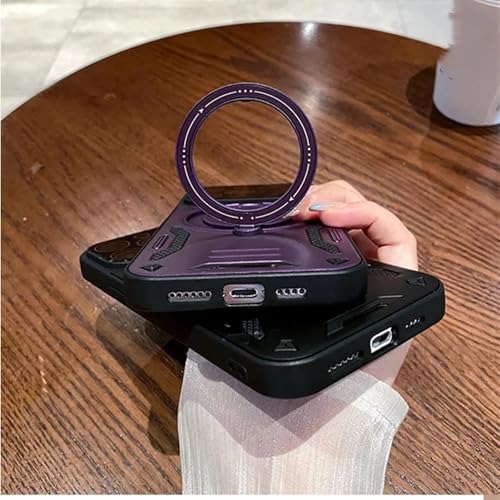Étui de luxe pour iPhone 15 Pro Max noir avec dragonne et support de protection