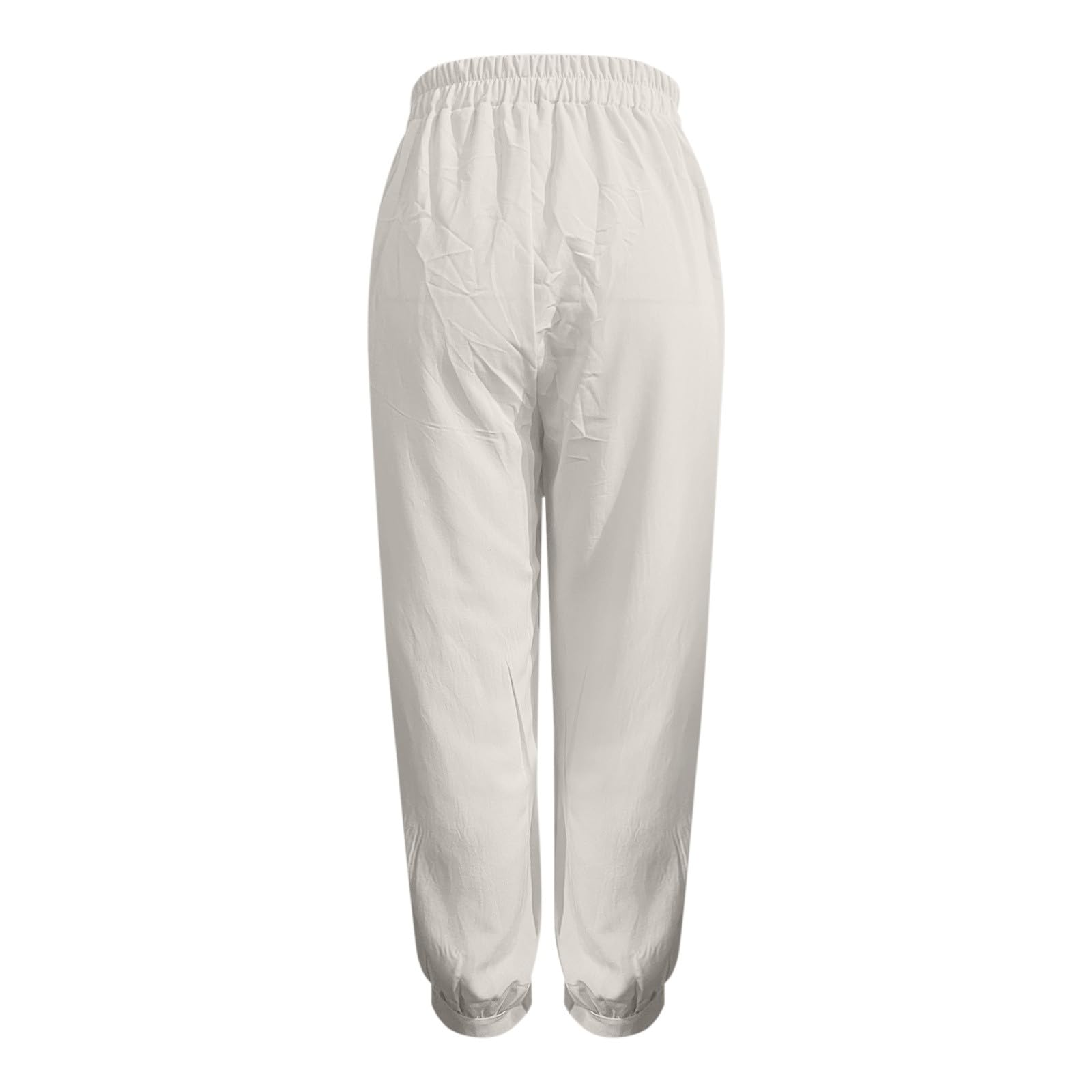 Cocila Pantalon Ete Femme Leger en Coton pour Femme Coupe Ample Et Décontractée Taille Élastique Style Sarouel De Plage D Ete Léger Fluide Travail Jogging Chic Large Grande Élastique Bas