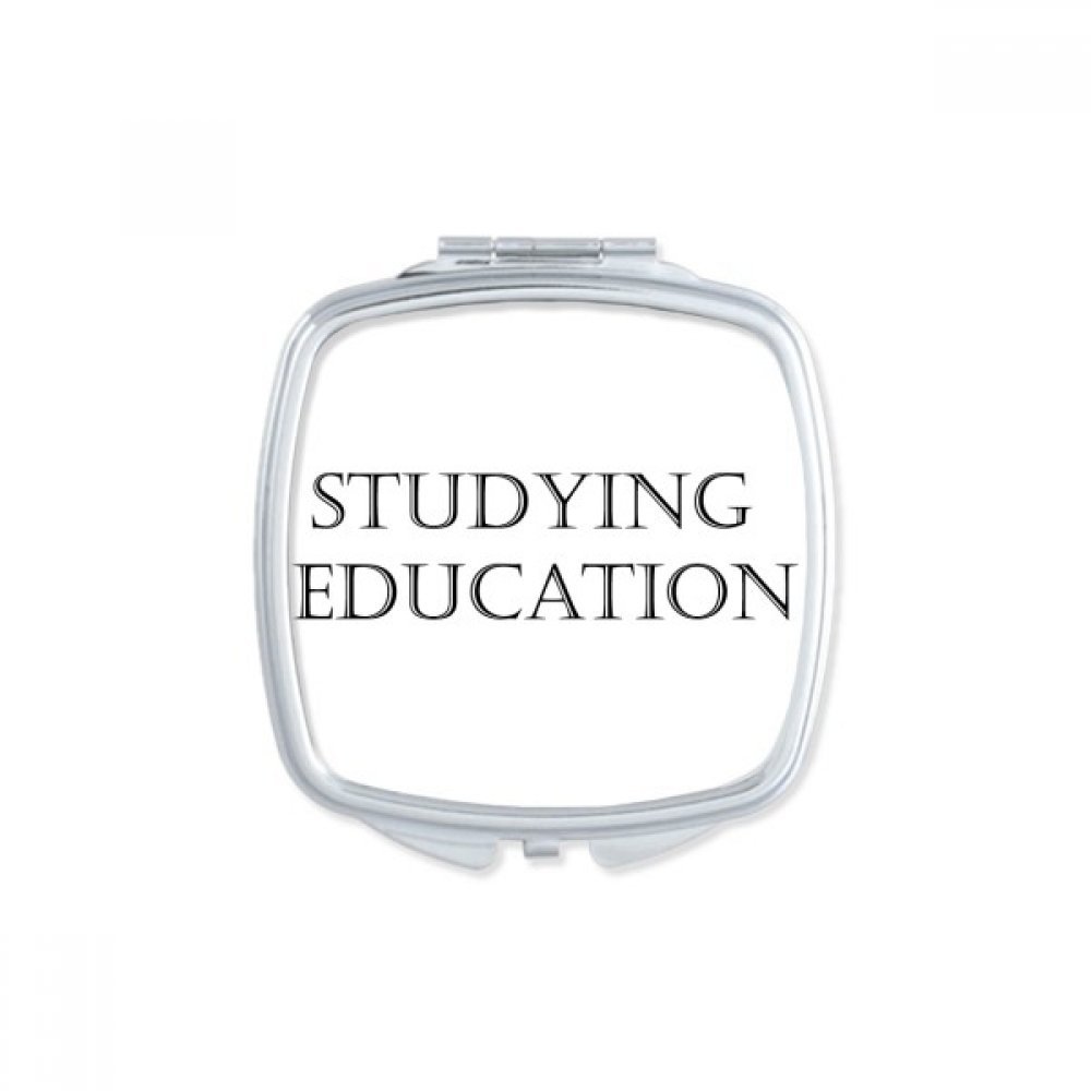 Miroir de poche portable avec citation économie pour maquillage voyage