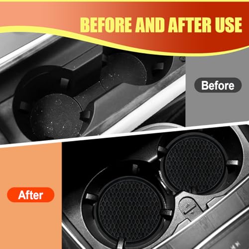 YoRise 4 Piezas Portavasos para Auto 2.7 Pulgadas Negro miniatura 5