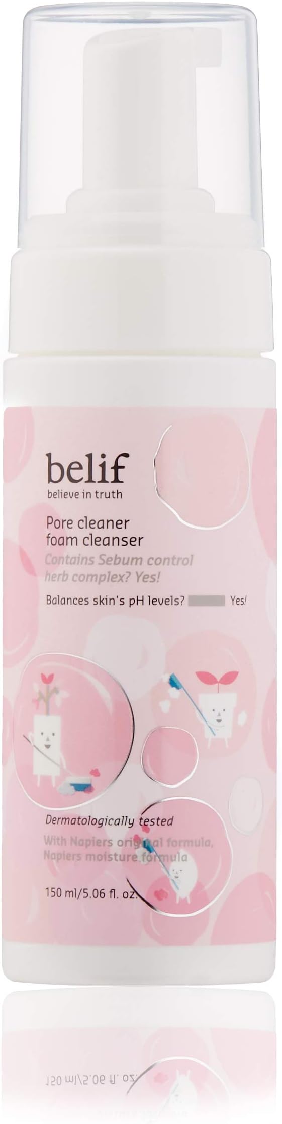 Belif Pore Cleaner Foam Cleanser | Face Cleanser for Pore Care | Cleansing Foam, Pores, Skin Complexion, Skin Tone, Oily Skin, Clean Beauty