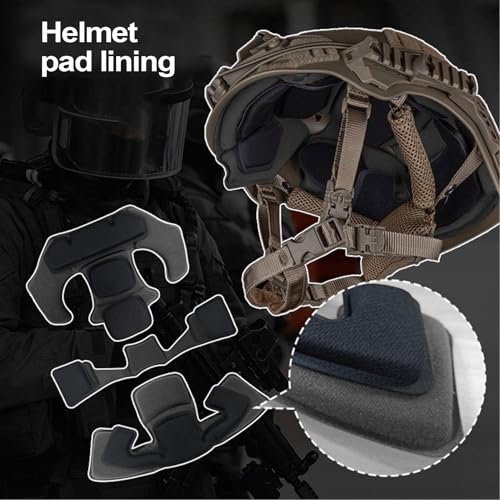 Almohadillas para casco que absorben los golpes con cojín aislante contra impactos 4