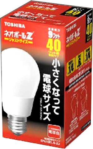 Amazon | 東芝 ネオボールZ(電球サイズ) 電球形蛍光ランプ 電球40