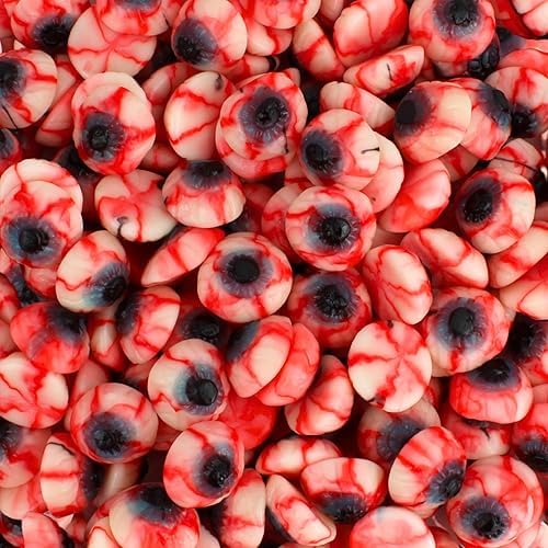 Halloween Candy - Gummy Eyeballs Candy for Drinks - Edible Jelly Halloween Eye Ball Gummies Bulk, Creepy Bloodshot Zombie Gummy Eyes (3 Pound)