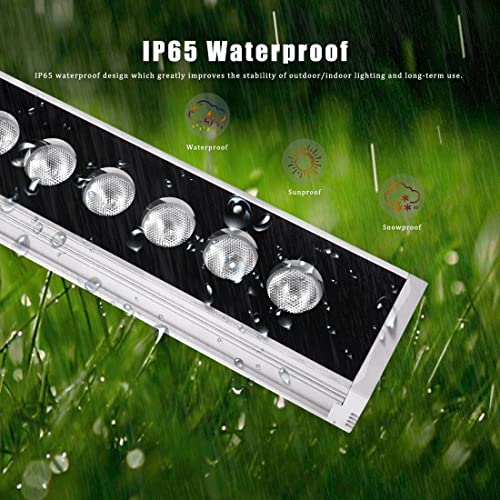 Hihzug 36W Wall Washer Led Lights, 5000K Daylight White Wall Wash Lighting, 3.2Ft/40,120V Led Light Bar, Ip65 Waterproof Outdoor/Indoor Plug In Stage Light Bar For Landscape, Room, Display Art #TOP4