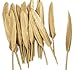 Piokio 50 pcs Gold Dipped Feathers in Bulk for Craft Sparkle Party Decoration