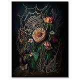 uoyien Moody Decor Vintage-Wandkunst, botanisches Blumenmuster, viktorianisch, Gothic, dunkle Akademie, rustikale antike Wanddekoration, ästhetische Raumkunstdrucke, Retro-Pflanzen-Ölgemälde, Drucke,