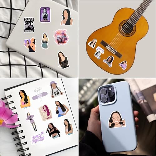 Image of 80 Pcs Olivia Rodrigo Stickers for Journal Diary Laptop Mobile DIY Decor Scrapbook Sticker